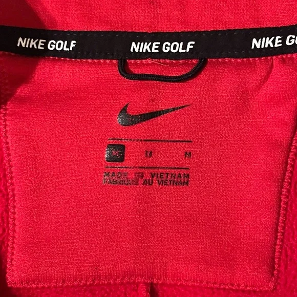 NIKE GOLF Red Quarter Zip Pullover sz M - Picture 3 of 9